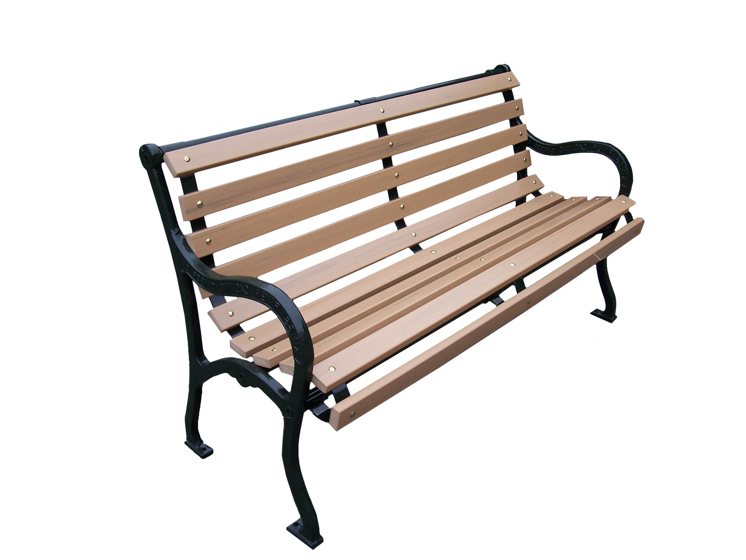 Iron Valley Slatted Bench Plantation (Recycled Plastic — Cedar)